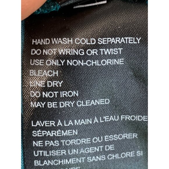 Anthropologie Teal Wrap High Low Long-Sleeve V-Neck Midi Dress Size 0 7518 - Picture 11 of 15